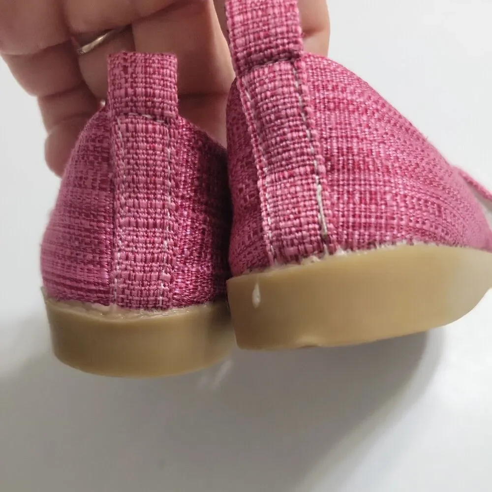 Sneak A Peek Baby Girl 3 Shoes Round Toe Slip On Pink Squeak Sneakers No Whistle